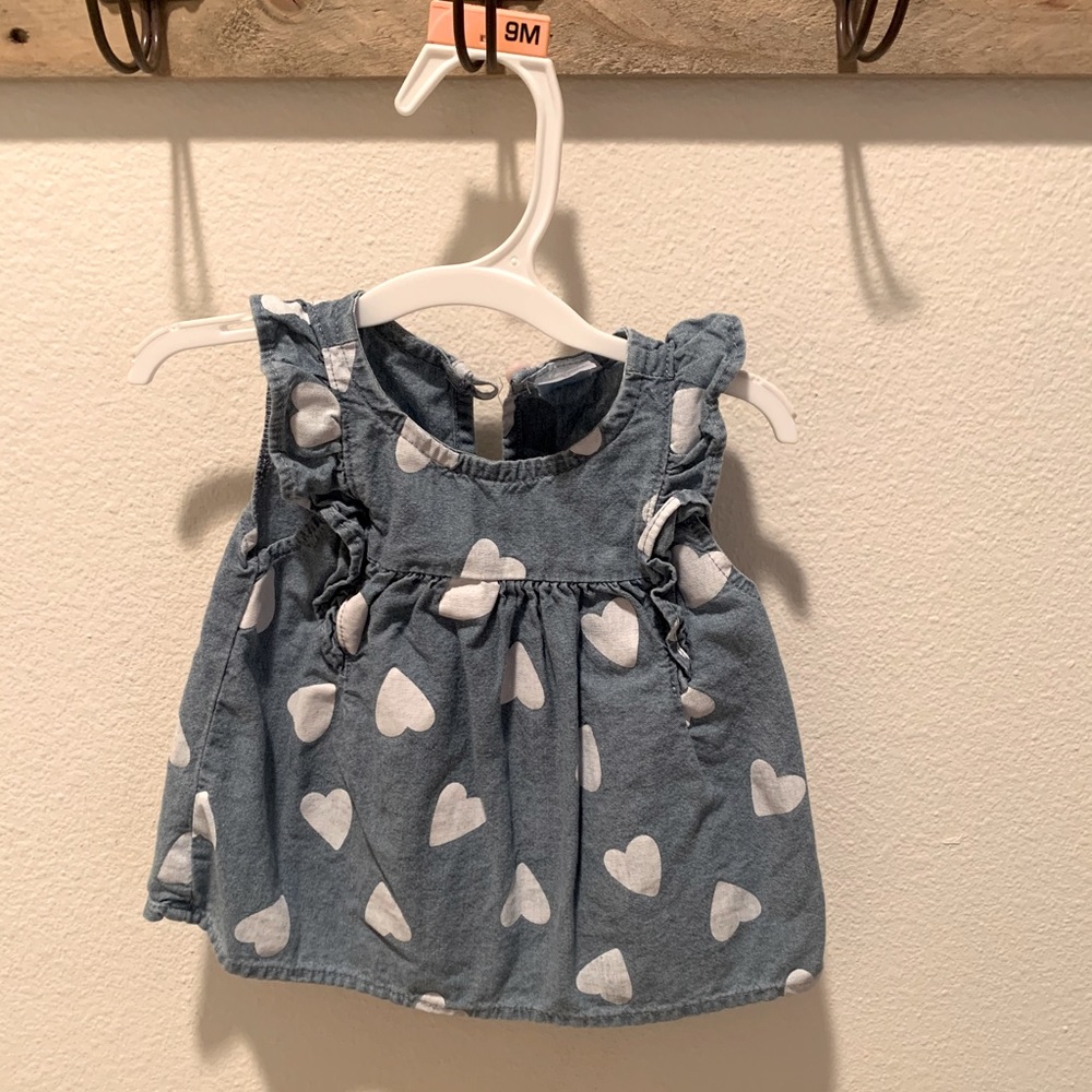 Carter’s 6 month heart denim top